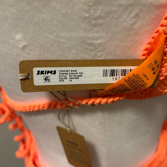 Skims Crochet Triangle bikini top Swimwear Size 4x NWT - Picture 7 of 10